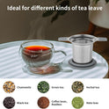 Ohtomber Tea Infuser Strainers, Stainless Steel Loose Leaf Tea Strainer Stepper with Heat Proof Double Handles, Extra Fine Mesh Ball Infusers, Diffuser Holder Filter for Mugs