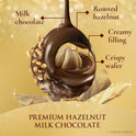 Ferrero Rocher Gourmet Hazelnut Milk Chocolate Gift Box, 12 Individually Wrapped Chocolates, 5.3 oz