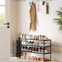 SONGMICS Shoe Rack, 3-Tier Shoe Organizer, Metal Storage Shelf, Upright or Upside Down, for 16-20 Pairs, Stackable, for Entryway, 11.8 x 36.2 x 21.7 Inches, Black ULSA303B02