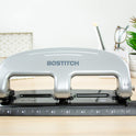 Bostitch Office EZ Squeeze 3-Hole Punch, 20 Sheet Capacity, Reduced Effort, No Jam Technology , Silver