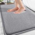 OLANLY Thick Memory Foam Bath Mat Rug 30x20, Extra Soft Absorbent Bathroom Rugs, Quick Dry Bath Mats, Non-Slip, Machine Washable Carpet for Bathroom, Tub and Shower, Home Decor Accessories, Grey