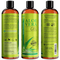 Seven Minerals Organic Aloe Vera Gel from freshly cut 100% Pure Aloe - Big 12oz - HighestQuality, Texas grown, Vegan, Unscented - For Face, Skin, Hair, Sunburn relief
