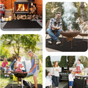 Large 76 x 52 inches Under Grill Mats for Outdoor Grill | Double-Sided Fireproof | Waterproof | Oil-Proof | Easy to Clean | Indoor Fireplace/Fire Pit Mat | Quality BBQ Mat for Deck Patio Lawn