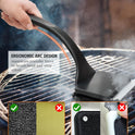 MEKER Grill Brush Bristle Free, Grill Cleaner Brush with 5 BBQ Replacement Head for Cast Iron, Stainless Steel Grates, Safe Grill Scraper Outdoor BBQ Grill, Black