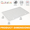 2PCS Cooling Racks for Cooking and Baking - 10" x 15"Heavy Duty Stainless Steel Wire Rack for Baking, Grilling, Roasting - Oven & Dishwasher Safe - Fits Jelly Roll Sheet Pan-Silver