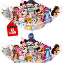 Lilly's Love Stuffed Animal Hammock | Corner Hanging Organizer, Toy Storage, Stuffed Animal Storage Net | Made from Quality Fishing Net, Holds 12lbs | 67"x47"x47" (White, 2 Pack)