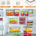 40 PCS Food Storage Containers with Lids Airtight (20 Containers & 20 Lids), Plastic Storage Meal Prep Container-Stackable 100% Leakproof & Microwave Organization and Storage Sets, Lunch Containers
