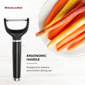 KitchenAid Y Peeler with Ergonomic Handle and Single Edge Blade – Dishwasher Safe with Protective Cover