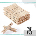 Mr. Pen- Wooden Clothes Pins, Large Natural Wood, 50 Pack, 2.9 Inch, Rust Resistant for Classroom, Crafts