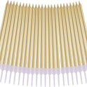 PHD CAKE Gold Long Thin Metallic Birthday Candles, Cake Candles, Birthday Parties, Wedding Decorations, Party Candles, Cake Decorations