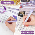 Four Candies Lavender Series Gel Pens, Black & Purple Ink Writing Pens with 0.5 mm Smooth Fine Point, School Office Stationery Supplies Desk Accessories Stocking Stuffers Gifts for Women, Set of 12