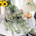 Der Rose 1Pcs Fake Plants Hanging Artificial Potted Faux Eucalyptus Plants for Modern Boho Farmhouse Bathroom Office Desk Wall Book Shelf Living Room Aesthetic Decor Indoor