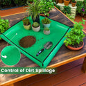 Repotting Mat for Indoor Plant Transplanting and Mess Control 27"x 27" Thickened Waterproof Potting Tray Foldable Succulent Potting Mat Portable Gardening Mat Garden Gifts for Women & Men