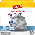 Glad ForceFlex MaxStrength Kitchen Drawstring Trash Bags, 20 Gal, Fresh Clean, 80 Ct, Pack May Vary