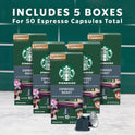 Starbucks by Nespresso Original Line Dark Roast Espresso, 50-count Espresso Pods