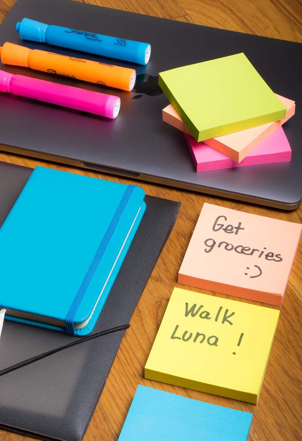 Sticky Notes 3x3 Inch, 6 Bright Color Sticky Pads, 100 Sheets Each, Super Sticky Notes with Strong Adhesive Office Supplies for Desk, School & Daily Planning