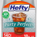 Hefty Party Perfect Clear Plastic Cups, 18 Ounce, 140 Count