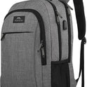 MATEIN Travel Laptop Backpack, Business Anti Theft Slim Sturdy Laptops Backpack with USB Charging Port, Water Resistant College School Computer Bag Gift for Men & Women Fits 15.6 Inch Notebook, Grey