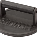 Cuisinart 6.5" Cast Iron Smashed Burger Press, Round Flat Edge Grill Press for Crispy Smash Burgers, Burger Tool for Grill and Griddle Accessories, for BBQs and Tailgates