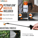Petratools 1 Gallon Pump Sprayer – HD101 Garden Sprayer for Weeds, Lawn Care & Pesticides – 52” Long Hose, 2 Nozzles & Easy Carry Handle – Durable & Lightweight