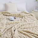 Aganear Fleece Throw Blanket - Cozy Soft Lightweight Fuzzy Throw Blanket for Women Portable Throw Blankets for Couch, Warm Present for Birthday, , Halloween, Housewarming(50"x60", Khaki)