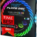 TOSY Flying Disc - 108 RGB Multicolor or 36 Monocolor LEDs, Super Bright, Smart Modes, Christmas Stocking Stuffers Gift, Camping Toy for Kid/Teen/Adult, Auto Light Up, Rechargeable, Waterproof, 175g
