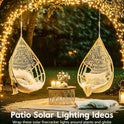 120LED 10FT Solar Fairy Lights Outside Waterproof, 8 Lighting Modes IP65 Outdoor Solar String Lights Outdoor Waterproof Firecracker Twinkle Light for Patio Yard Garden Party Decorations, Warm White