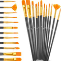 Caliart 24 Colors Acrylic Paint Set with 12 Brushes, Art Craft Paints Gifts Trendy Stuff for Adults Artists, Halloween Pumpkin Canvas Ceramic Rock Eggs Painting Kit Art Supplies