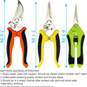 Pruning Shears, 4 Pack Garden Shears with Gardening gloves, Clippers Handheld, Stainless Steel Garden Snips, Lengnoyp Pruners for Gardening