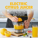 Elite Gourmet ETS623 BPA-Free 40-Watt Electric Citrus Juicer, Compact, Large Volume, Pulp Control, Oranges, Lemons, Limes, Grapefruits with Easy Pour Spout, 24oz, Black/Stainless Steel