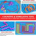 Sensory Fidget Toys for Kids Toddler Boys ,Sensory Activity Board for Stress Anxiety Autistic ADHD, Calm Down Travel Airplane Essentials Toys for 3+ Year Old, Stuffers Gifts for Teen Girls