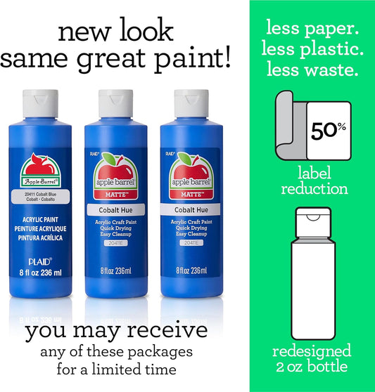 Apple Barrel Acrylic Paint in Assorted Colors (8 Ounce), 20403 White