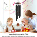 Large Aluminium Wind Chimes 37" to Create a Zen Atmosphere Suitable for Outdoor, Garden, Patio Decoration. Classic Black Wind Chime with Wind Catcher Suitable as A Gift for Mom Neighbor Unisex