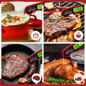 Meat Thermometer Digital - Instant Read Waterproof Food Thermometer with Backlight for Cooking, Grill, Candy, Kitchen & Stocking Stuffers for Men - Red