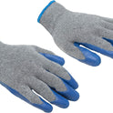 G & F Products - 3100L-DZ-Parent 12 Pairs Large Rubber Latex Double Coated Work Gloves for Construction, gardening gloves, heavy duty Cotton Blend Blue