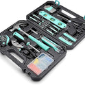 Basics Household Tool Kit With Storage Case, 142 Piece, Turquoise, 13.39 x 9.25 x 2.95 inch