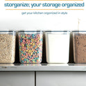 Flour Sugar Storage Containers (5.3L/4pk) Great Rice Canisters Sets For The Kitchen pantry, Large Food Storage Containers With Lids Airtight