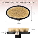 Kitsch Dry Brushing Body Brush for Lymphatic Drainage- Soft Bristles - Reduces Cellulites, Removes Dry Skin and Improves Blood Circulation, Body Exfoliator Scrubber for Glowing Skin, Sauna Accessories