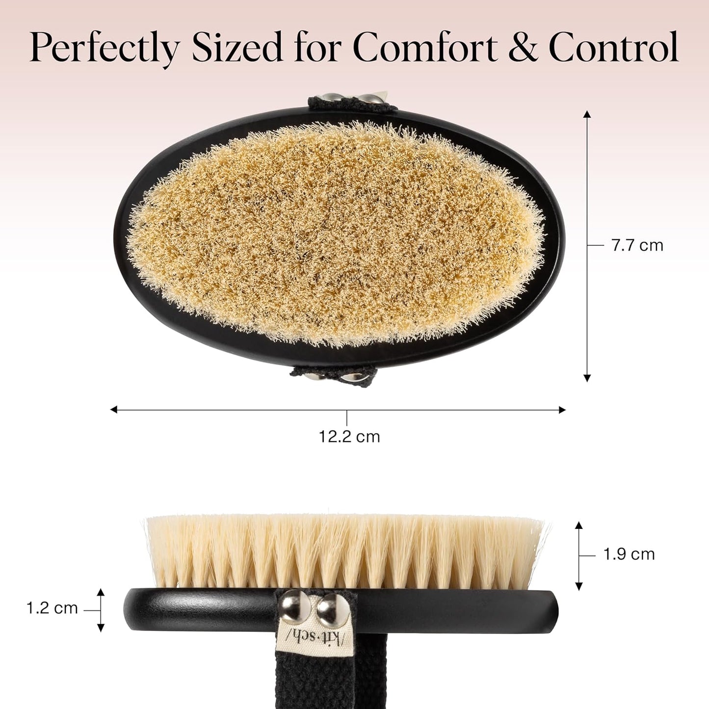 Kitsch Dry Brushing Body Brush for Lymphatic Drainage- Soft Bristles - Reduces Cellulites, Removes Dry Skin and Improves Blood Circulation, Body Exfoliator Scrubber for Glowing Skin, Sauna Accessories