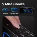 Digital Projection Alarm Clocks for Bedrooms - Large LED Display, 180° Rotatable Projector, 5-Level Dimmer,USB Charger,Battery Backup,Loud Dual Alarms for Kids Elderly,Heavy Sleepers,Snooze,12/24H,DST