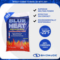 Blue Heat Snow & Ice Melter, Heat-Generating Pellets, Non-Staining Melt, 50 Lb Bag - Ice Remover for Driveway, Concrete, Sidewalk, and Outdoor Spaces