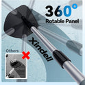 XINDELL Extendable Windshield Cleaner for Car, Long Handle Car Interior Glass Cleaning Tool with Pivot Head – Reusable Microfiber Pads, Streak-Free Auto Detailing Kit for SUV Truck