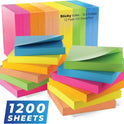 Sticky Notes 3x3 Inch, 6 Bright Color Sticky Pads, 100 Sheets Each, Super Sticky Notes with Strong Adhesive Office Supplies for Desk, School & Daily Planning