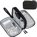 FYY Travel Cable Organizer Pouch Electronic Accessories Carry Case Portable Waterproof Double Layers All-in-One Storage Bag for Cord, Charger, Phone, Earphone Black