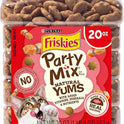 Purina Friskies Natural Cat Treats Party Mix Natural Yums With Real Salmon and Added Vitamins, Minerals and Nutrients - 20 Oz. Canister