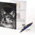 Prina 50 Pack Drawing Set Sketch Kit, Sketching Supplies with 3-Color Sketchbook, Graphite, and Charcoal Pencils, Pro Art Drawing Kit for Artists Adults Teens Beginner Kid, Ideal for Shading, Blending