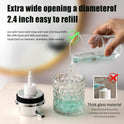 Malachi Foaming Hand Soap Dispenser, Refillable Clear Glass Pump Bottles for Liquid or Lotion, Modern Foam Dispenser for Bathroom, Kitchen, Commercial