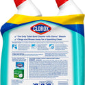 Clorox Toilet Bowl Cleaner, Clinging Bleach Gel, Ocean Mist - 24 Ounces, Pack of 2