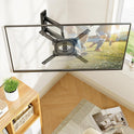 monTEK Full Motion TV Wall Mount for 23–65 Inch Flat & Curved TVs and Monitors, Swivel & Tilt Articulating Bracket, Max VESA 400x400mm, Holds up to 77 lbs, Perfect Center Design