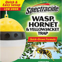 Spectracide Wasp, Hornet & Yellowjacket Trap, Hanging Wasp & Hornet Trap with a Quick-Drown Formula That Submerges & Kills Insects, 1 Count